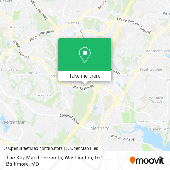 The Key Man Locksmith map