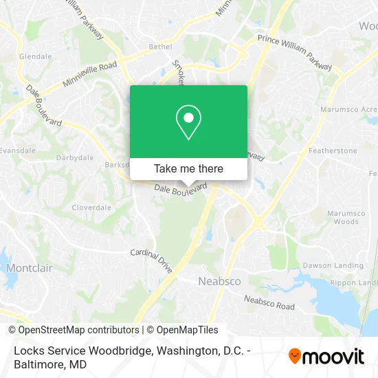 Locks Service Woodbridge map