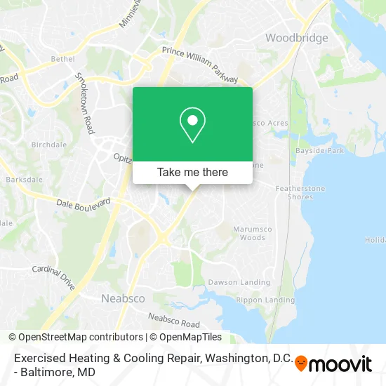 Exercised Heating & Cooling Repair map