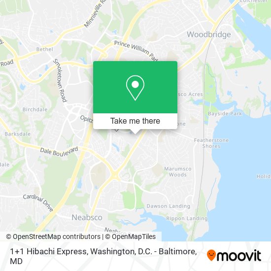Mapa de 1+1 Hibachi Express