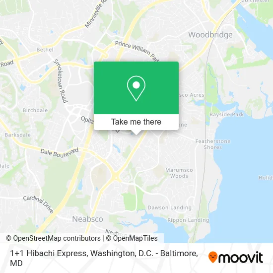 1+1 Hibachi Express map