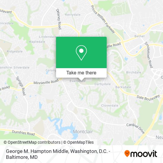 George M. Hampton Middle map