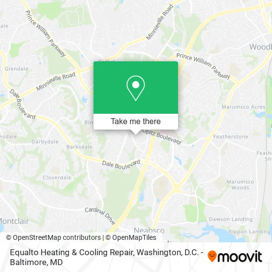 Mapa de Equalto Heating & Cooling Repair