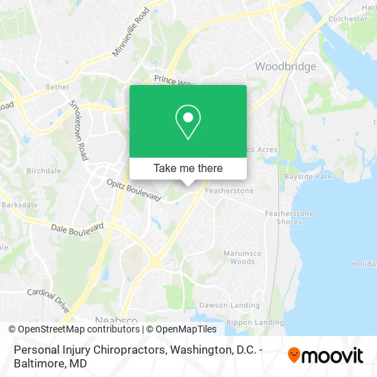 Personal Injury Chiropractors map