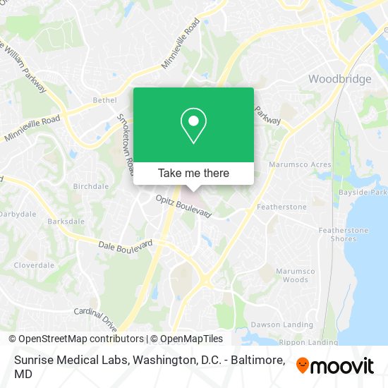 Sunrise Medical Labs map