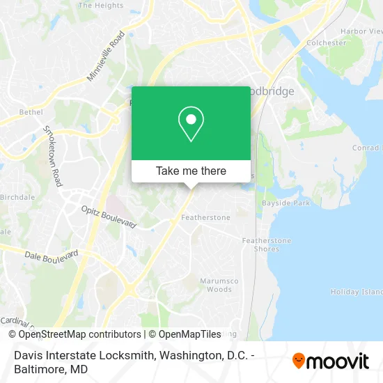 Davis Interstate Locksmith map