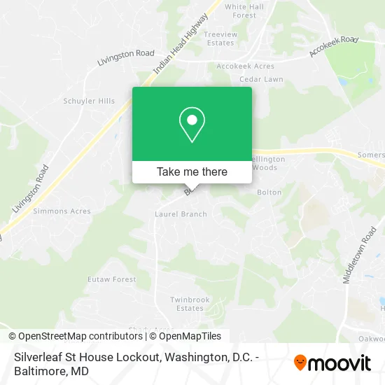 Mapa de Silverleaf St House Lockout