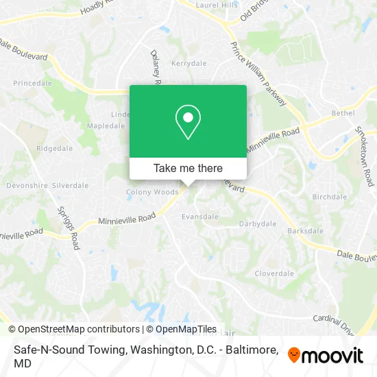 Mapa de Safe-N-Sound Towing