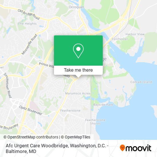 Mapa de Afc Urgent Care Woodbridge