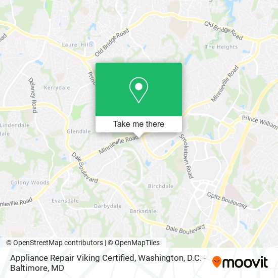 Mapa de Appliance Repair Viking Certified