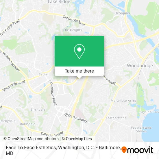 Face To Face Esthetics map