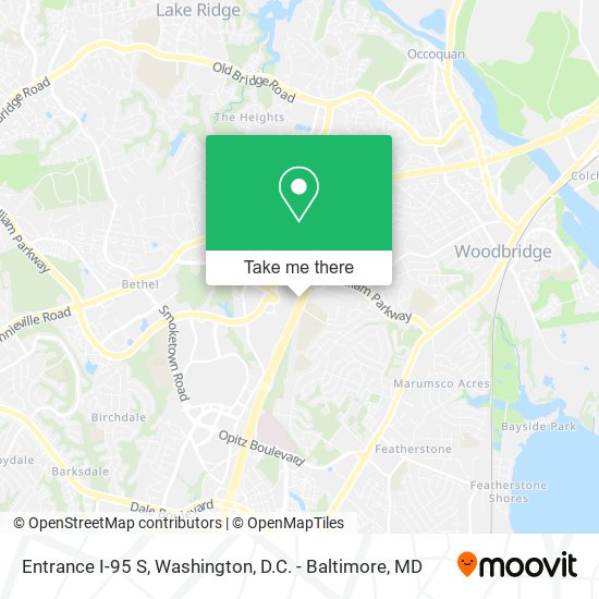 Mapa de Entrance I-95 S