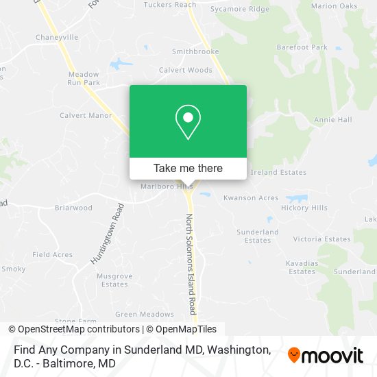 Find Any Company in Sunderland MD map