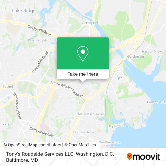 Tony's Roadside Services LLC map