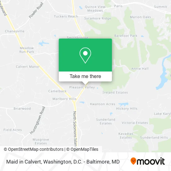 Maid in Calvert map