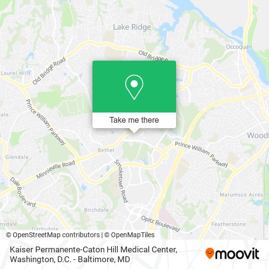 Mapa de Kaiser Permanente-Caton Hill Medical Center