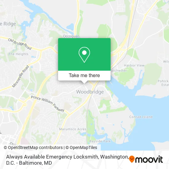 Mapa de Always Available Emergency Locksmith