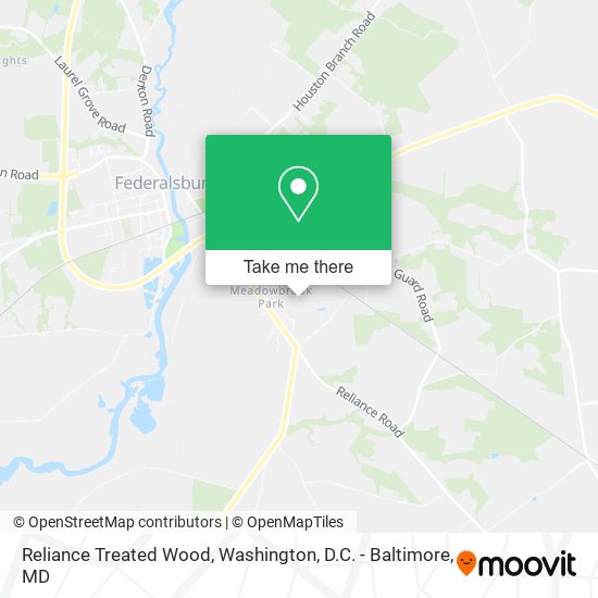 Reliance Treated Wood map