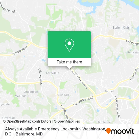 Mapa de Always Available Emergency Locksmith