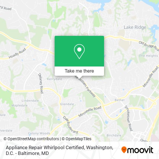 Appliance Repair Whirlpool Certified map