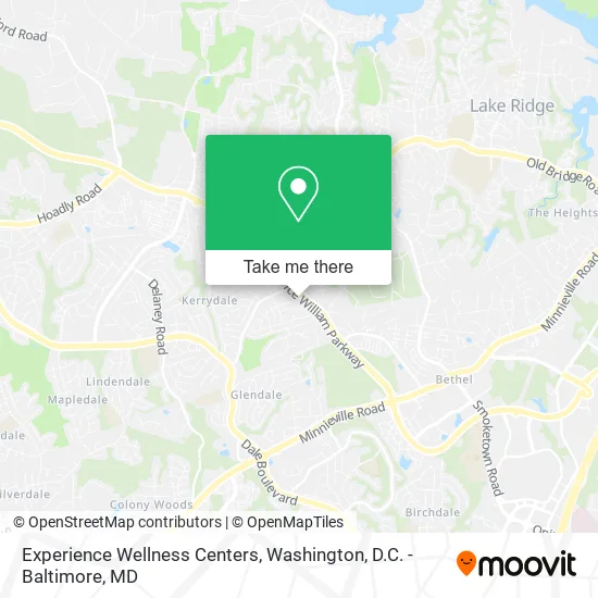 Mapa de Experience Wellness Centers