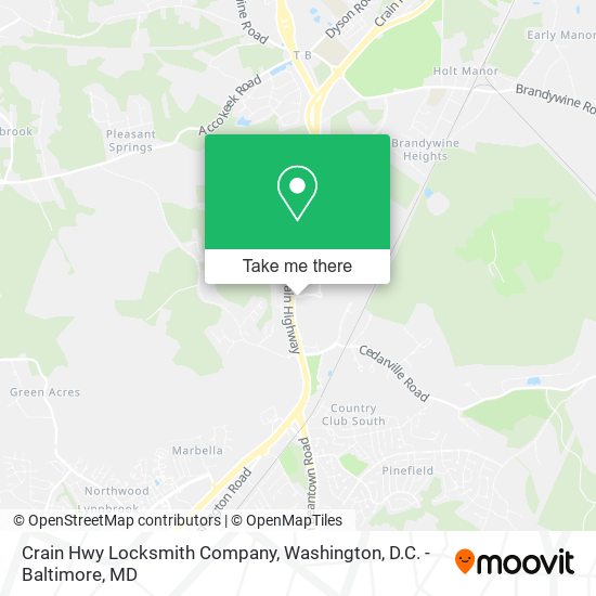 Mapa de Crain Hwy Locksmith Company