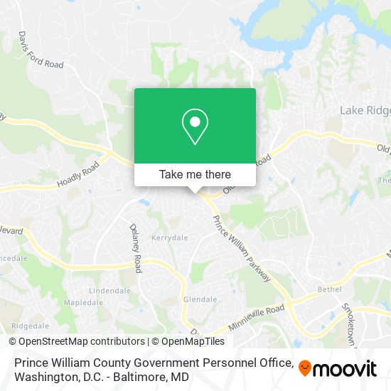 Mapa de Prince William County Government Personnel Office
