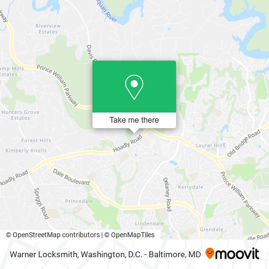 Mapa de Warner Locksmith