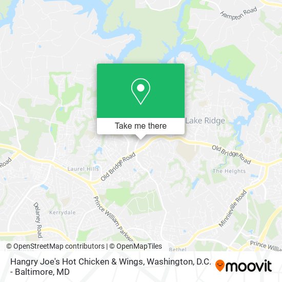 Mapa de Hangry Joe's Hot Chicken & Wings