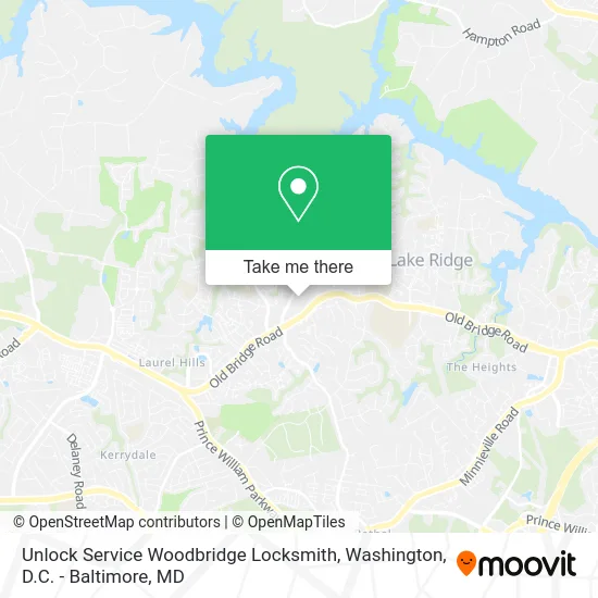Unlock Service Woodbridge Locksmith map