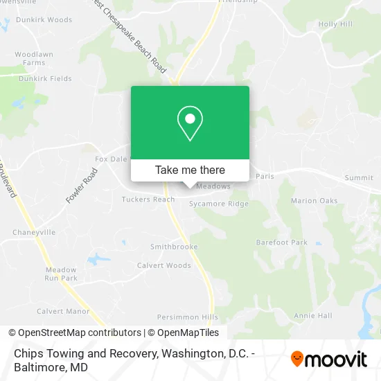 Chips Towing and Recovery map
