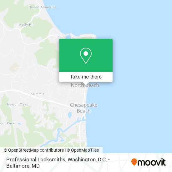 Professional Locksmiths map