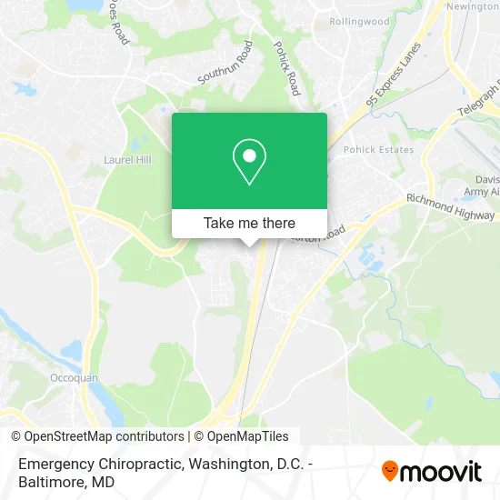 Emergency Chiropractic map