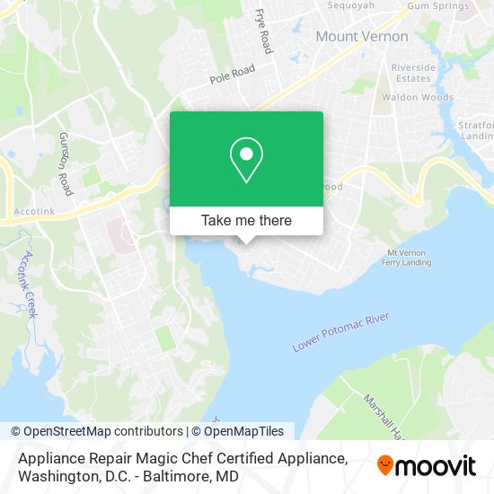 Appliance Repair Magic Chef Certified Appliance map