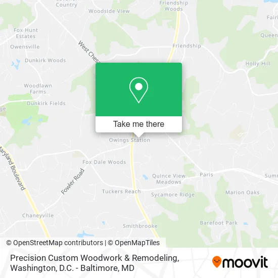 Precision Custom Woodwork & Remodeling map