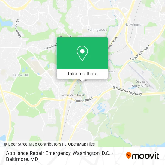 Mapa de Appliance Repair Emergency