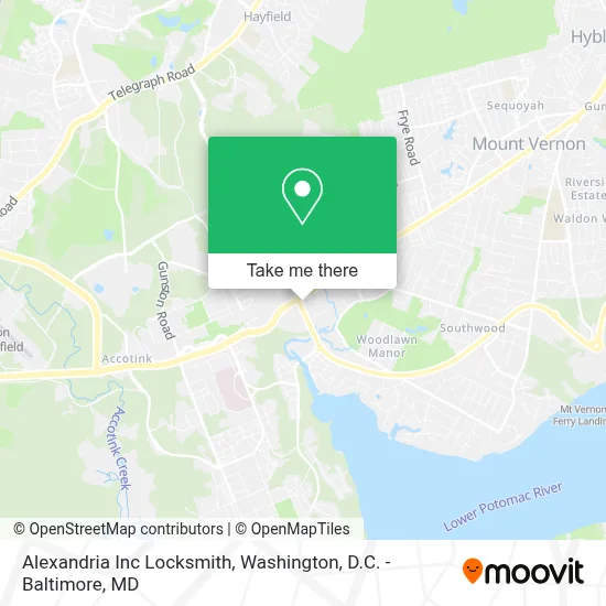Alexandria Inc Locksmith map