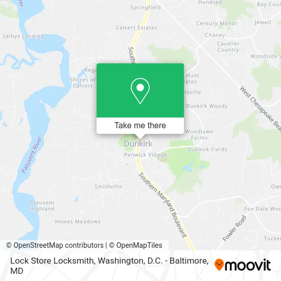 Lock Store Locksmith map