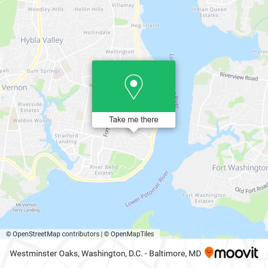 Westminster Oaks map