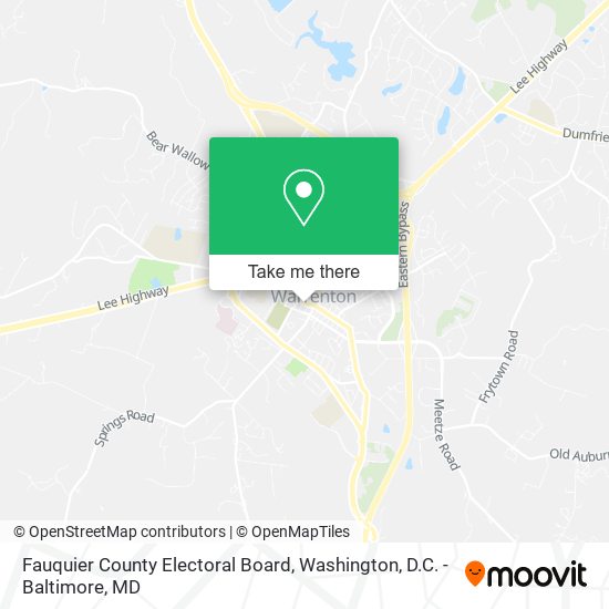 Fauquier County Electoral Board map