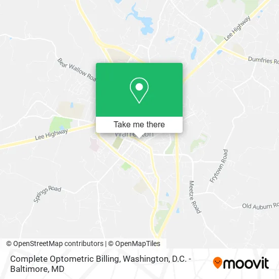Complete Optometric Billing map