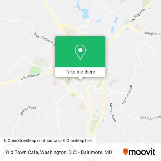 Old Town Cafe map