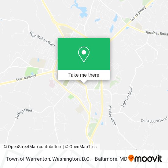 Town of Warrenton map