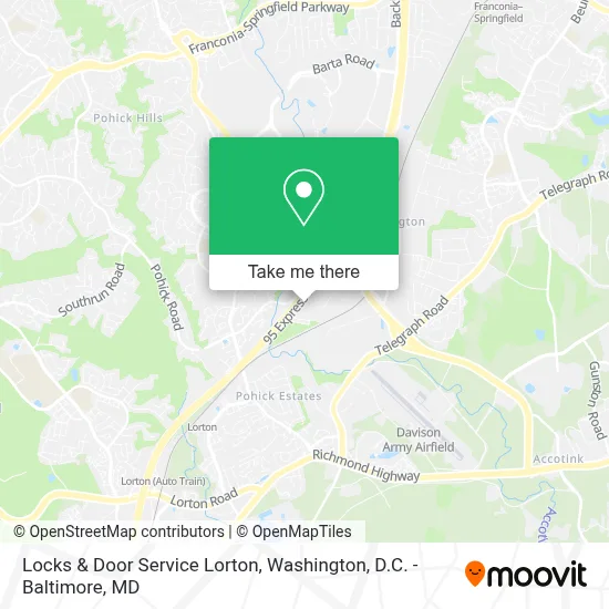 Locks & Door Service Lorton map