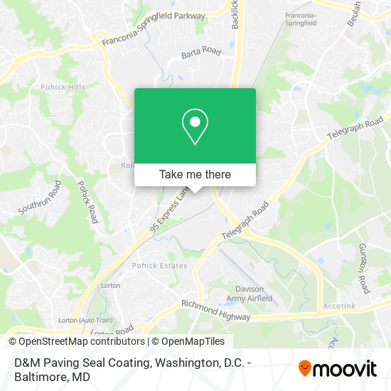 D&M Paving Seal Coating map