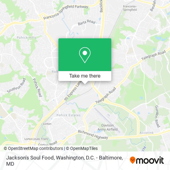Jackson's Soul Food map