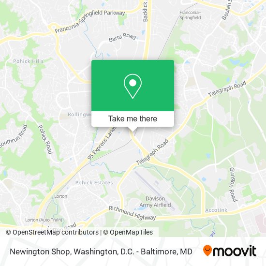 Newington Shop map