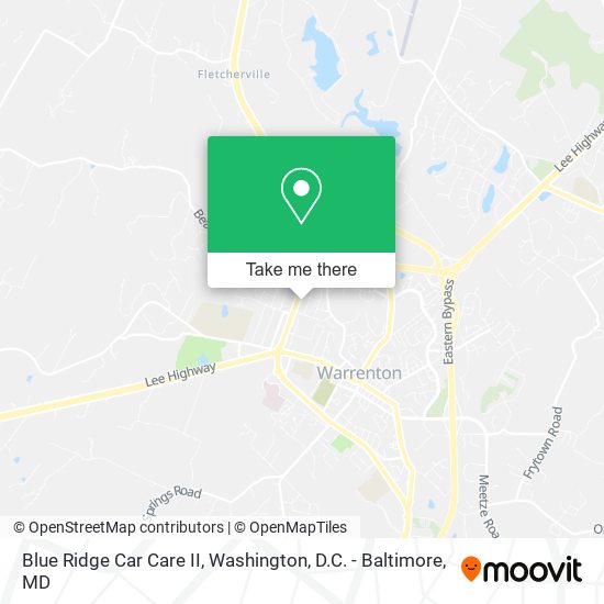 Mapa de Blue Ridge Car Care II