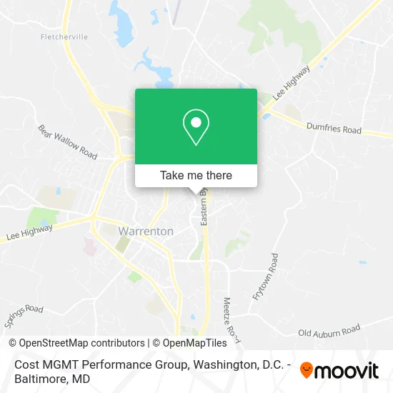 Cost MGMT Performance Group map