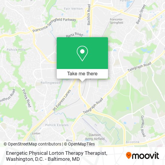 Mapa de Energetic Physical Lorton Therapy Therapist